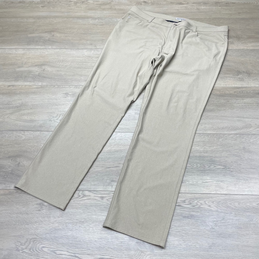 Peter Millar Brevard Pants Mens 40 Khaki Classic Fit 5-Pocket MF25EB50FB